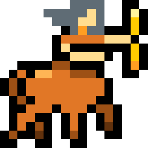 centaur Pixel Linear color icoon