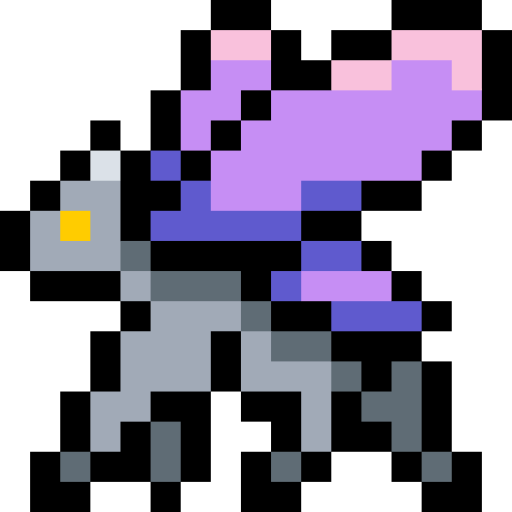 latający potwór Pixel Linear color ikona