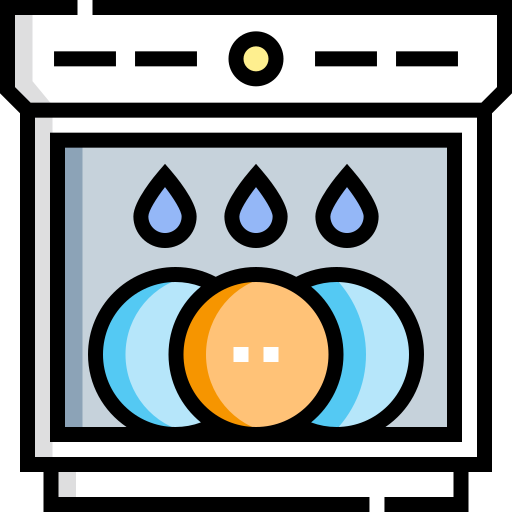 lavavajillas Detailed Straight Lineal color icono