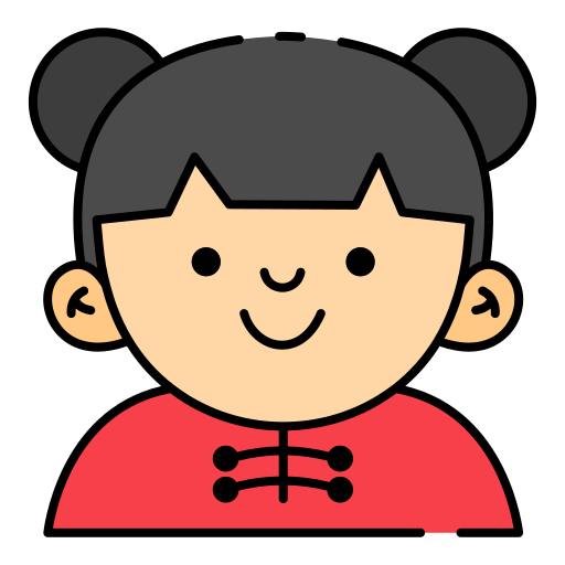 Китайская женщина Generic color lineal-color иконка