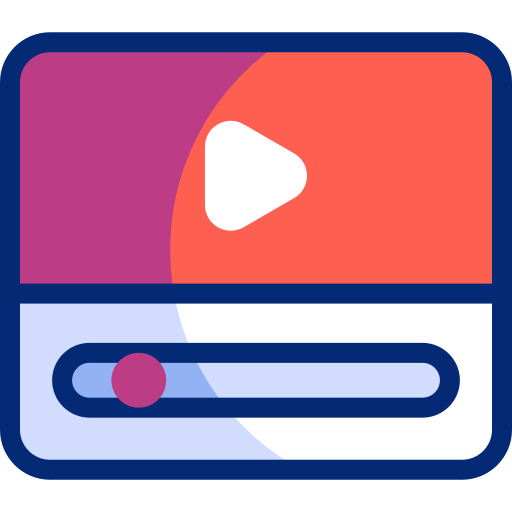 video Basic Accent Lineal Color icon