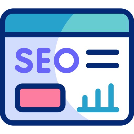 seo Basic Accent Lineal Color icon