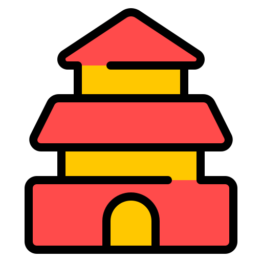 chińska świątynia Generic color lineal-color ikona