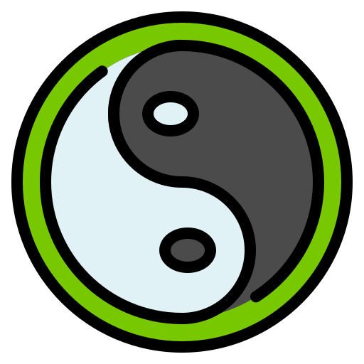 simbolo dello yin-yang Generic color lineal-color icona