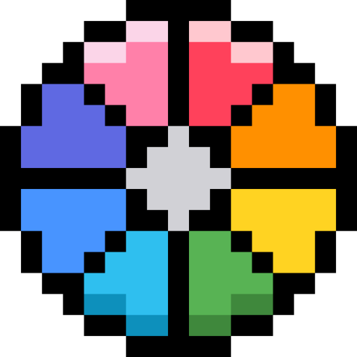 Color wheel Pixel Linear color icon