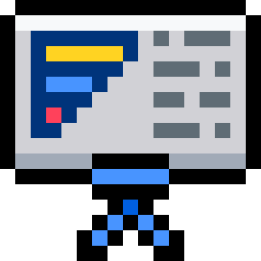 presentazione Pixel Linear color icona