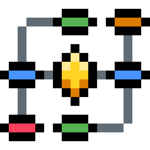 Flowchart Pixel Linear color icon