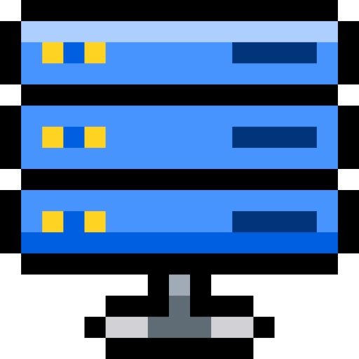 server Pixel Linear color icon