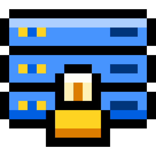 Server security Pixel Linear color icon