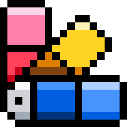 paleta de color Pixel Linear color icono