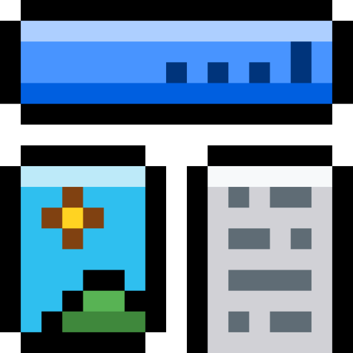 layout Pixel Linear color icon
