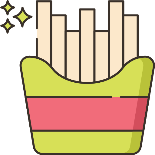 pommes frittes Flaticons Lineal Color icon