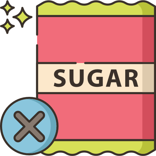 senza zucchero Flaticons Lineal Color icona