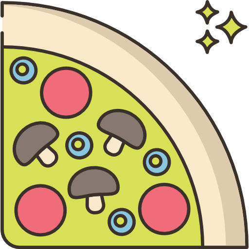 pizza Flaticons Lineal Color icona