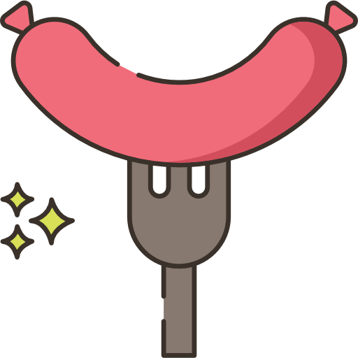 Sausage Flaticons Lineal Color icon