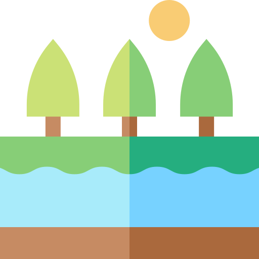 Canal river Basic Straight Flat icon