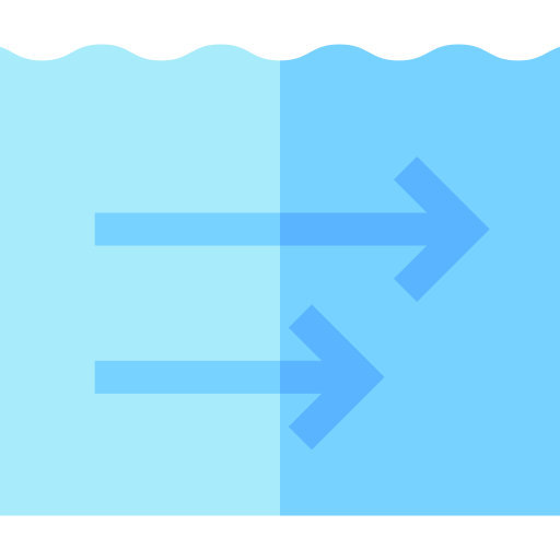 przepływ wody Basic Straight Flat ikona
