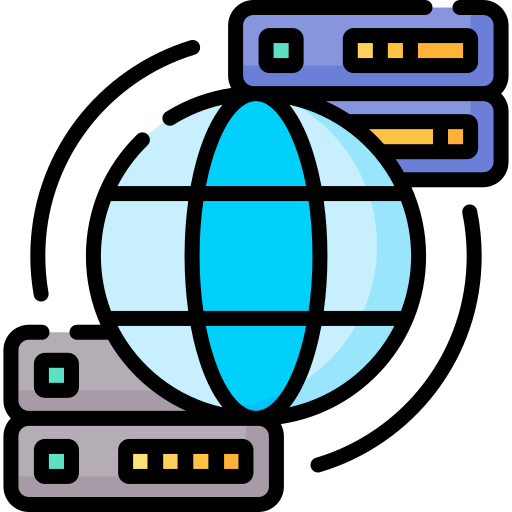 Глобальный сервер Special Lineal color иконка