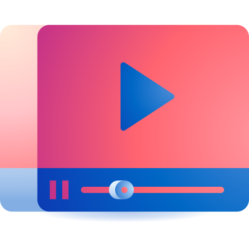 video 3D Toy Gradient icon