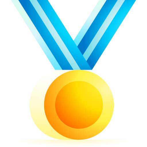 Medal 3D Toy Gradient icon
