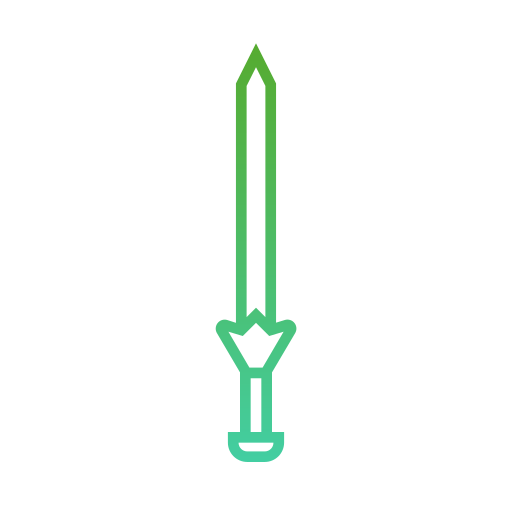 długi miecz Generic gradient outline ikona