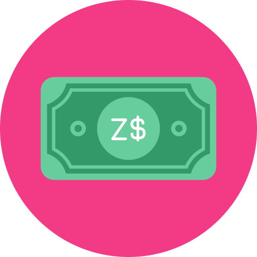 Zimbabwe dollar Generic color fill icon