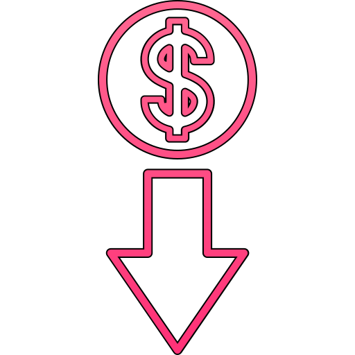 Decrease Generic gradient lineal-color icon