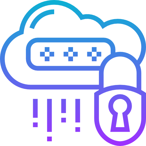 Cloud password Meticulous Gradient icon
