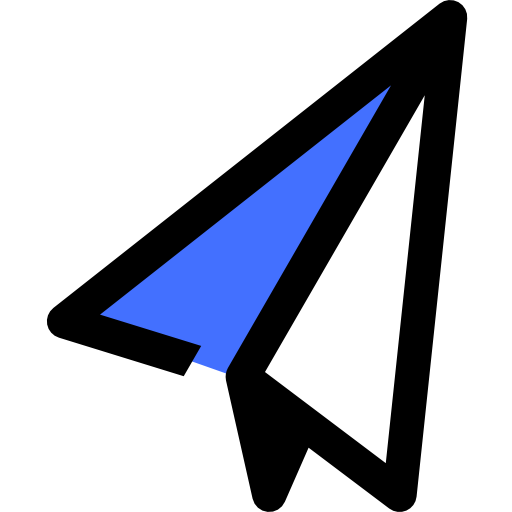 Paper plane Inipagistudio Blue icon