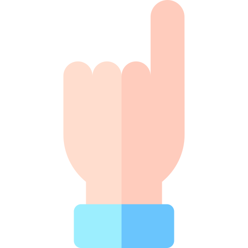 Hand up Basic Rounded Flat icon