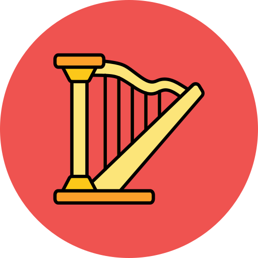 Harp Generic color lineal-color icon
