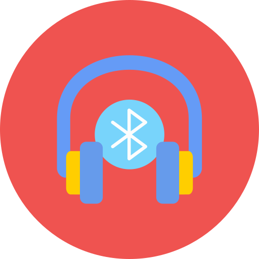słuchawki bluetooth Generic color fill ikona