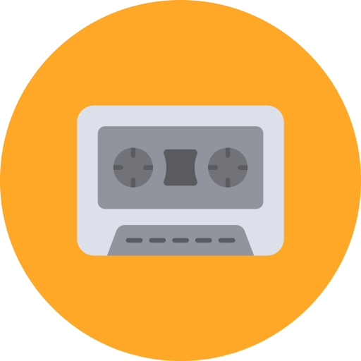 Cassette Generic color fill icon