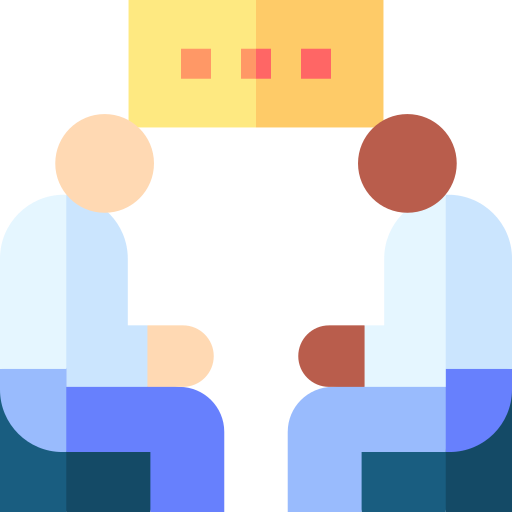 Group discussion Basic Straight Flat icon