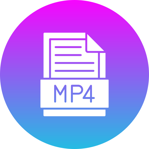 mp4 Generic gradient fill icoon