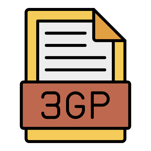 3gp Generic color lineal-color ikona