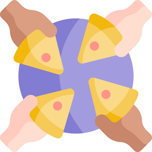 pizza Kawaii Flat icona