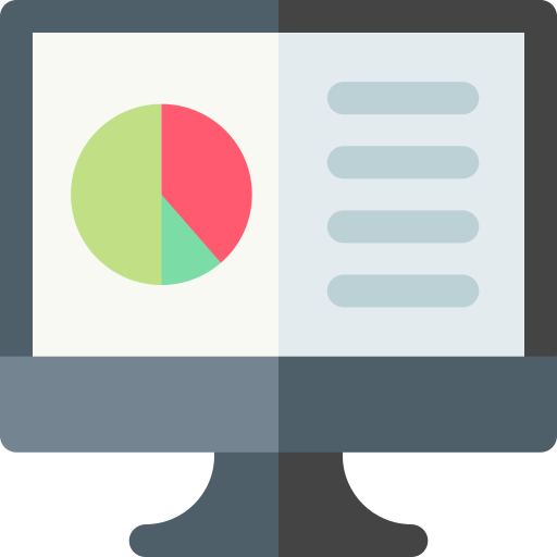análisis de negocio Basic Rounded Flat icono