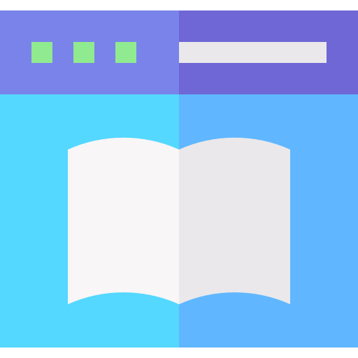 Online learning Basic Straight Flat icon