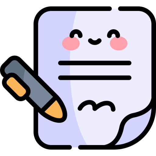 Contract Kawaii Lineal color icon