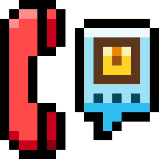 Telephone Pixel Linear color icon