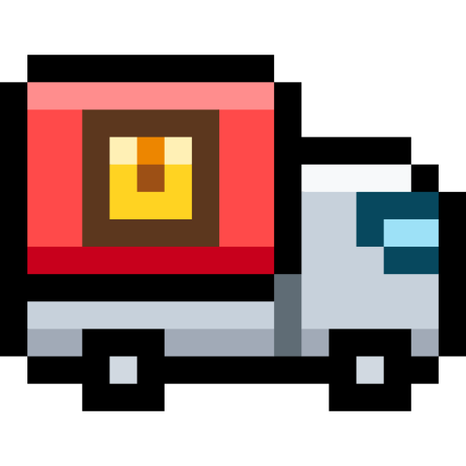 Delivery truck Pixel Linear color icon