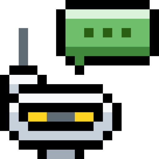 チャットボット Pixel Linear color icon
