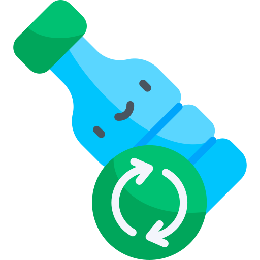 botella reutilizable Kawaii Flat icono