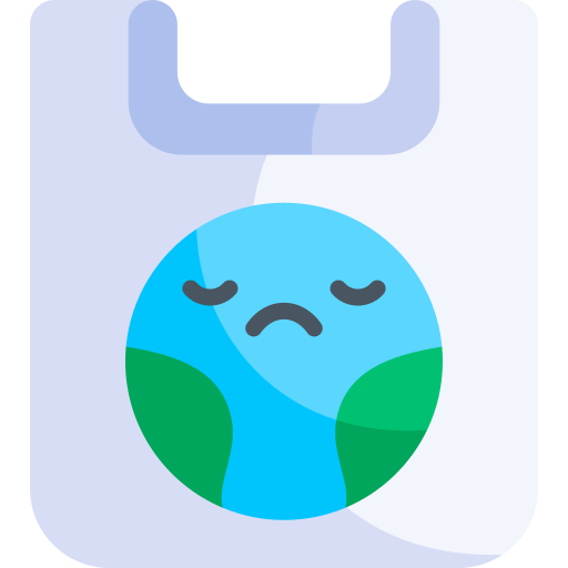 bolsa de plastico Kawaii Flat icono
