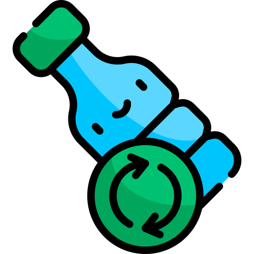 botella reutilizable Kawaii Lineal color icono