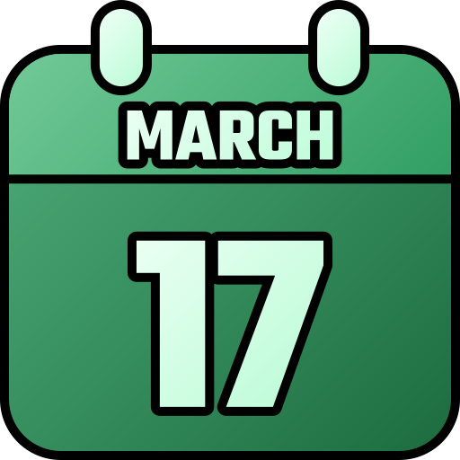17 marca Generic gradient lineal-color ikona