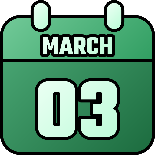 March 3 Generic gradient lineal-color icon