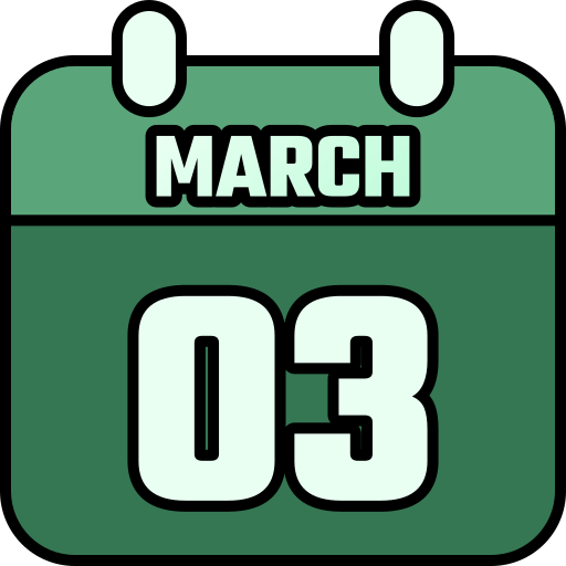 3 de marzo Generic color lineal-color icono