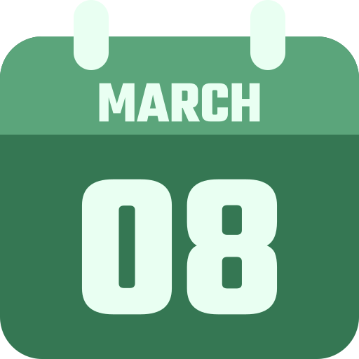 March 8 Generic color fill icon